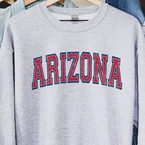 Arizona Sweatshirt, Arizona Fan Crewneck Sweatshirt, Distressed Arizona